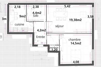 Appartement 2 pièces 108000 €