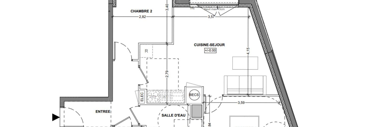 Appartement 3 Pièces 59 m² à vendre à Saint-Malo (35400)