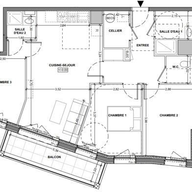 Appartement 4 pièces 458700 €