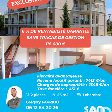 Appartement 2 pièces 118000 €