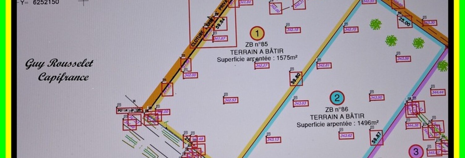 Terrain  1575 m² à vendre à Courcelles-lès-Semur (21140)