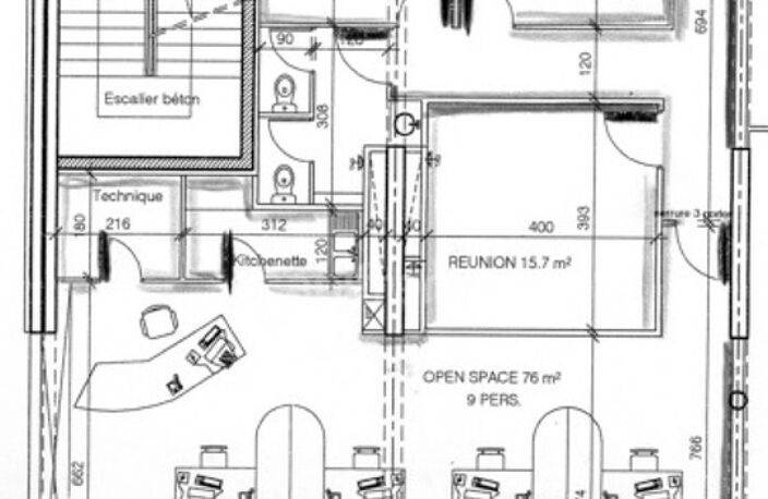 Dpt Nord (59), à vendre ROUBAIX Bureau récent 144m² avec ascenseur,centre-ville, en zone FRANCHE et QQPV, au pied des transports — photo 3