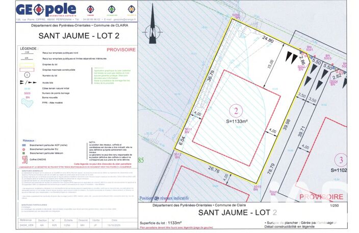 Vente Terrain à bâtir 1 133 m&sup2; — photo 3