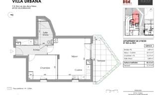 Appartement 2 Pièces 49 m² à louer à Villeurbanne (69100)