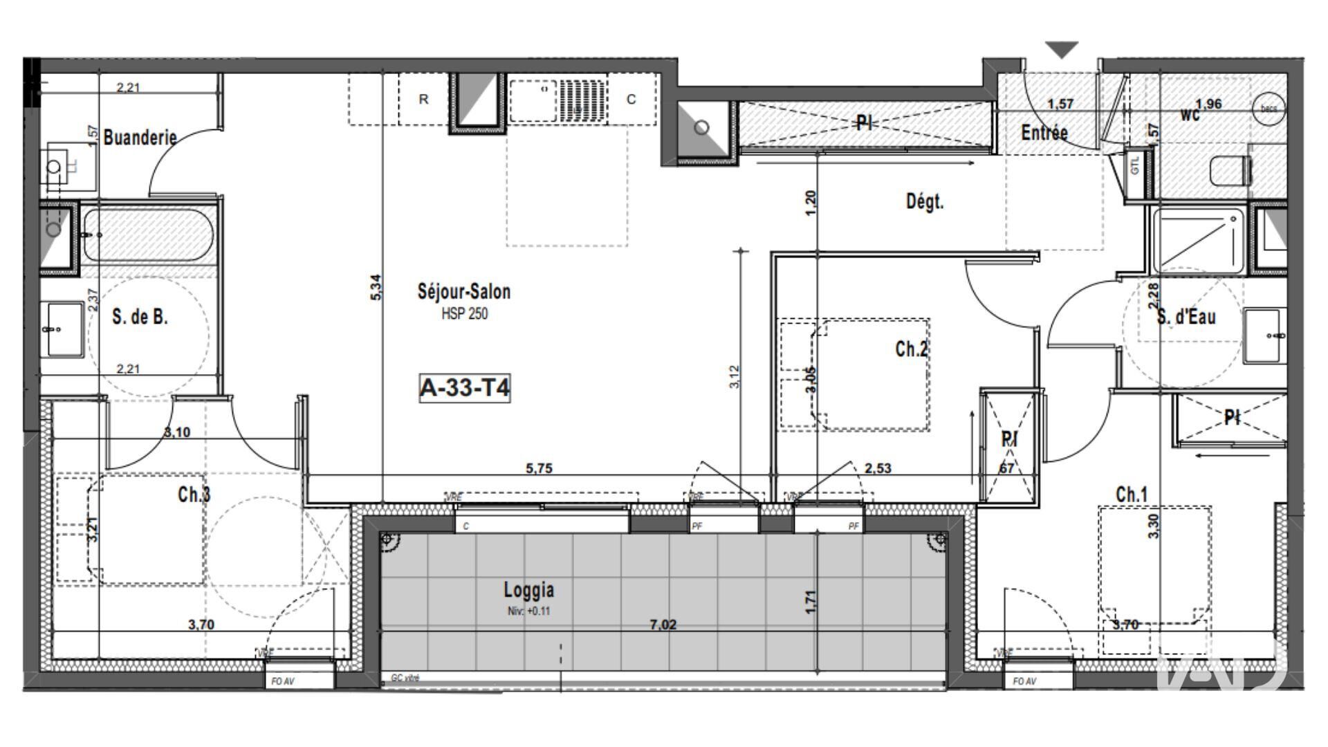 St-Malo - 91m² - 4p. - 3ch.