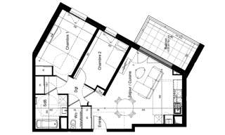 Appartement 3 Pièces 61 m² à vendre à Saint-Malo (35400)