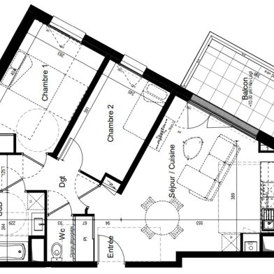 Appartement 3 pièces 315000 €