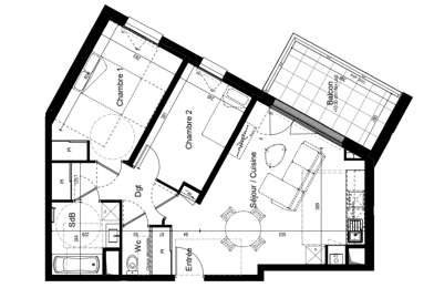 Appartement 3 pièces 315000 €