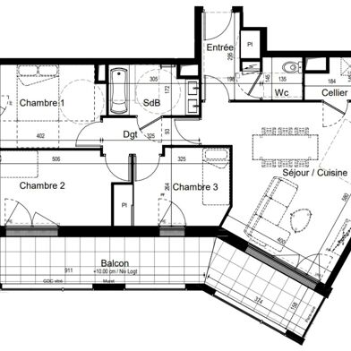 Appartement 4 pièces 435000 €