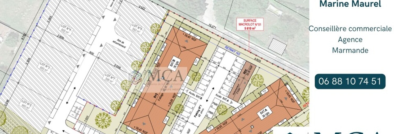 Terrain  600 m² à vendre à Marmande (47200)