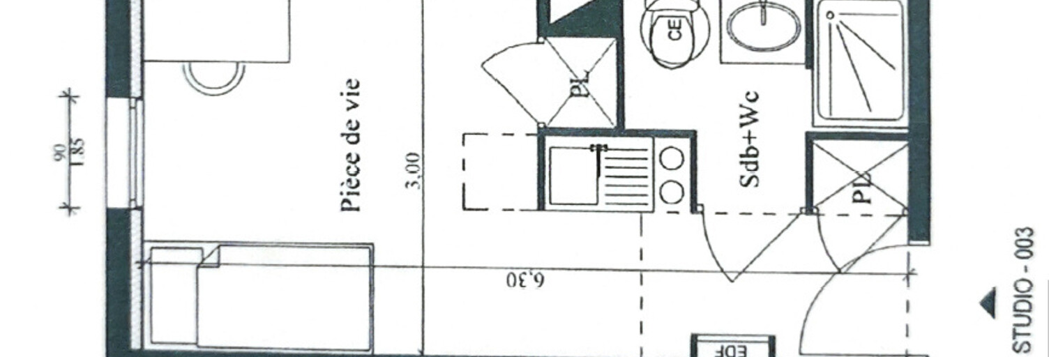 Appartement 1 Pièce 18 m² à vendre à Villeurbanne (69100)