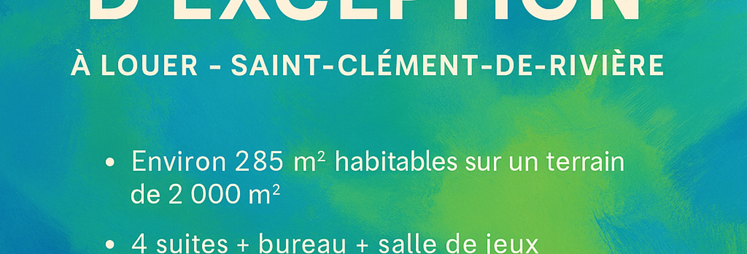 Maison 11 Pièces 285 m² à louer à Saint-Clément-de-Rivière (34980)