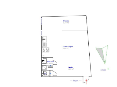 Appartement  T2 à louer Marseille 2eme 13002