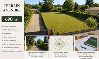 Terrain  690 m² à vendre à Castres-Gironde (33640)