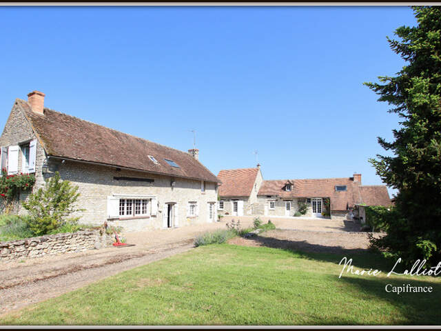 Propriété 2 maisons, Loiret, 322m², 8 chambres, jardin clos, Pierres — photo du bien