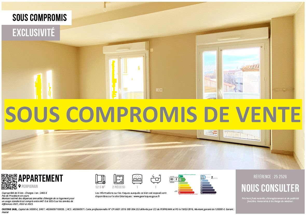 Appartement  T2 à vendre Perpignan 66000