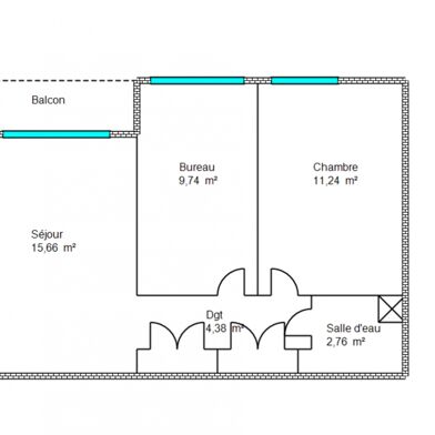 Appartement 3 pièces 93500 €