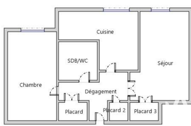 Appartement 2 pièces 145000 €