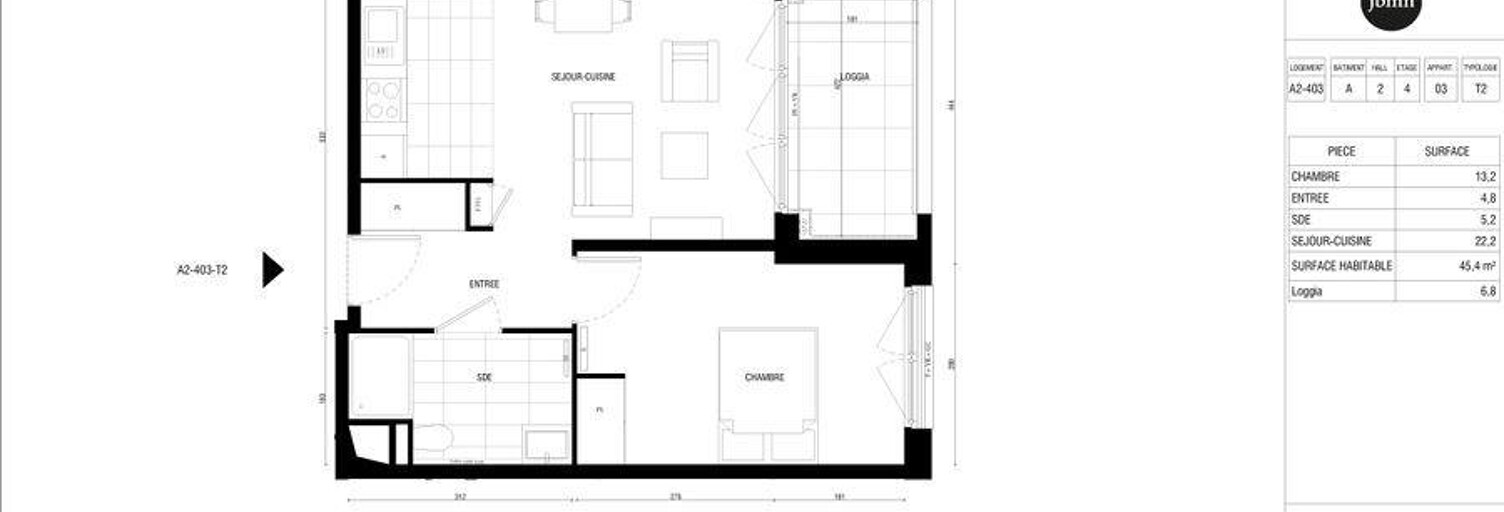 Appartement 2 Pièces 45 m² à vendre à Paris 18 (75018)