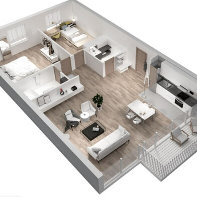 Appartement 3 pièces 222000 €