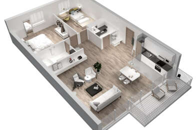 Appartement 3 pièces 222000 €