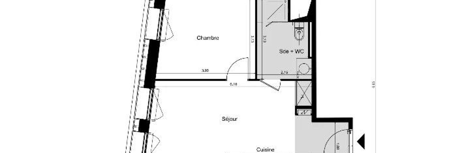 Appartement 2 Pièces 41 m² à vendre à Toulouse (31000)