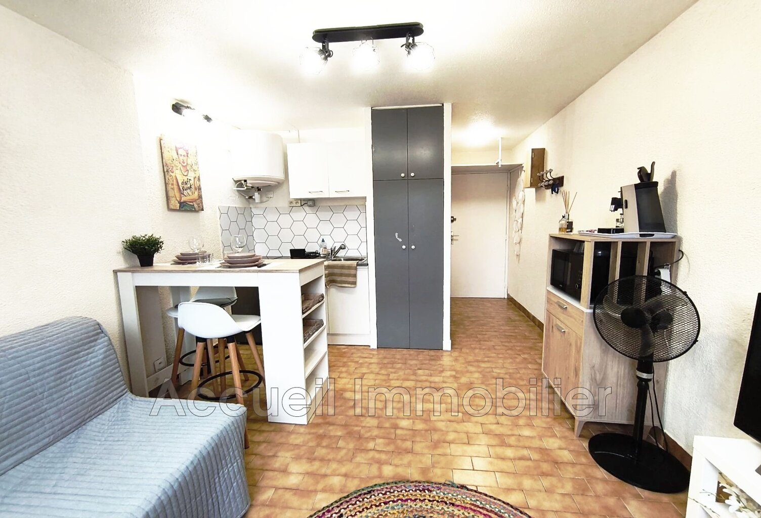 Studio côté espaces verts, avec cellier privé.<BR>Bon état, vendu — photo 1