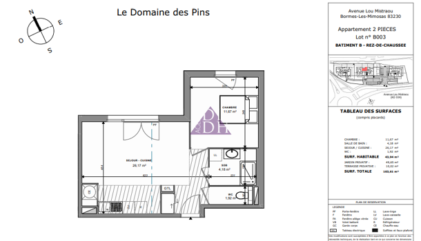Appartement 2 pièces  à vendre Bormes-les-Mimosas 83230