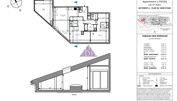 Appartement 3 pièces  à vendre Bormes-les-Mimosas 83230