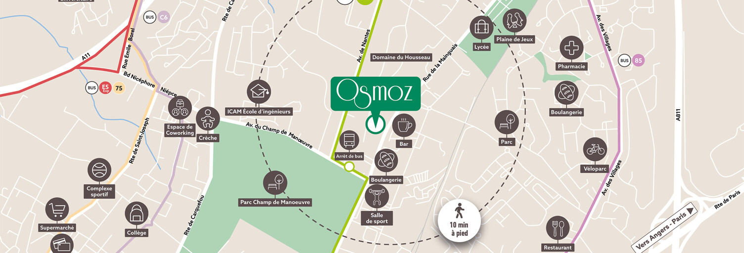 Appartement neuf T2, T3, T4 Pièce 36 à 85 m² à vendre à Carquefou (44470)