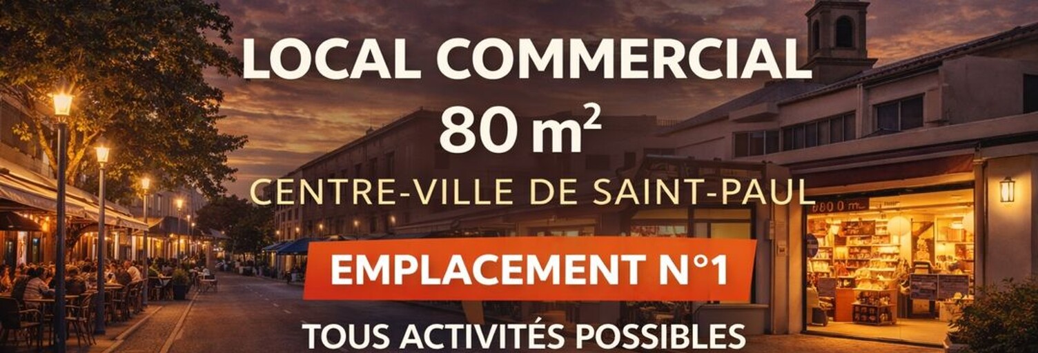 Commerce 2 Pièces 80 m² à louer à Saint-Paul (97460)