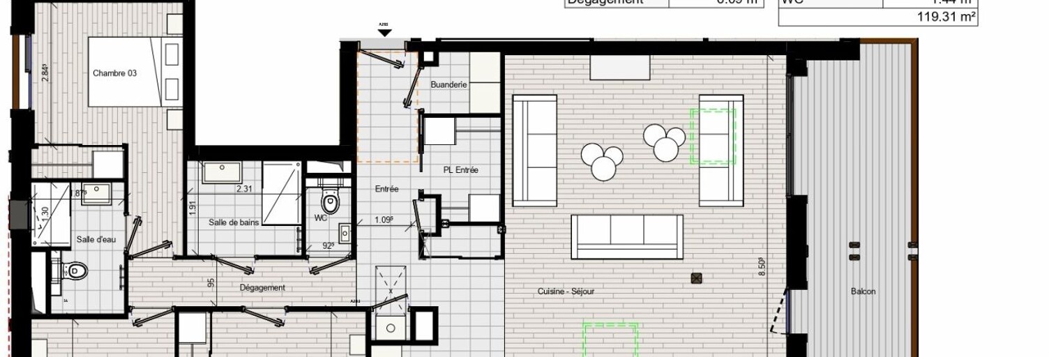 Appartement 4 Pièces 119 m² à vendre à Morillon (74440)