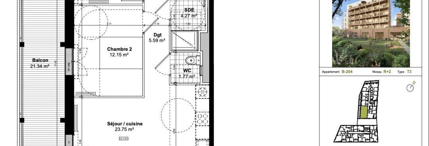 Appartement 3 Pièces 61 m² à vendre à Nantes (44000)