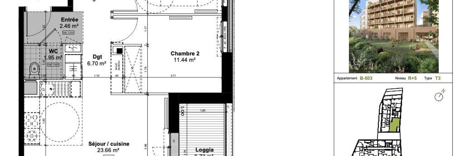 Appartement 3 Pièces 63 m² à vendre à Nantes (44000)