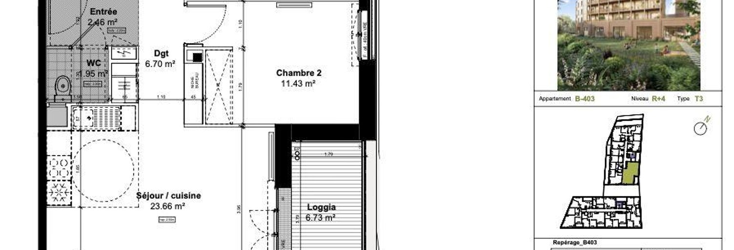 Appartement 3 Pièces 63 m² à vendre à Nantes (44000)