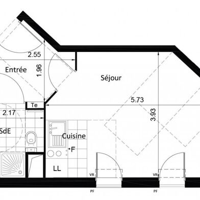 Appartement 1 pièces 783 €