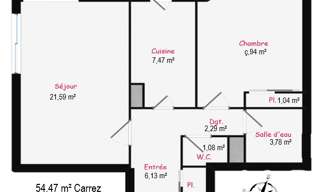 Appartement 2 Pièces 54 m² à vendre à Boulogne-Billancourt (92100)
