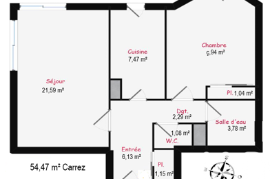 Appartement 2 pièces 359000 €