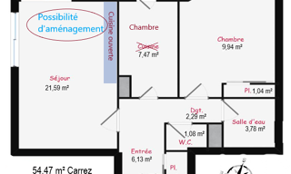 Appartement 2 Pièces 54 m² à vendre à Boulogne-Billancourt (92100)