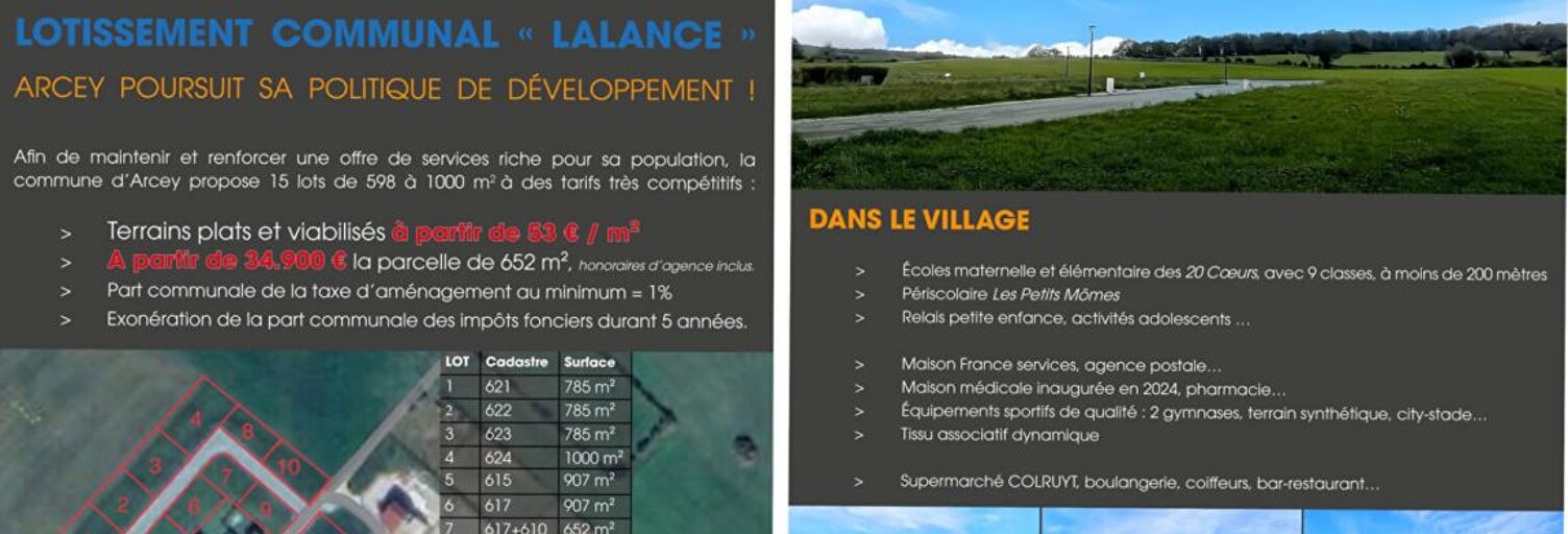 Terrain  598 m² à vendre à Arcey (25750)