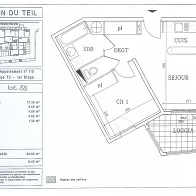 Appartement 2 pièces 122000 €