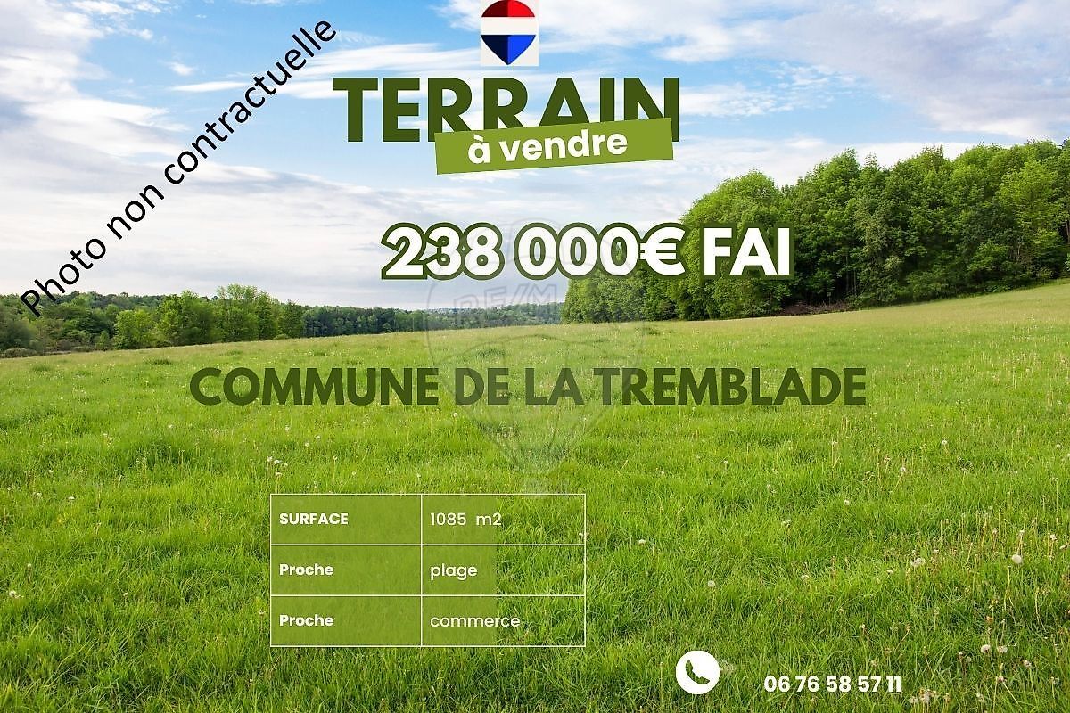 La Tremblade  Terrain 1086 m²