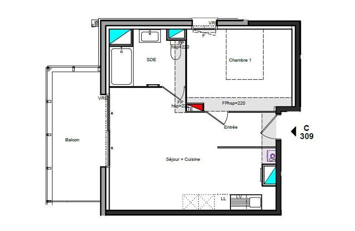Vente Appartement 2 pièces — photo 3