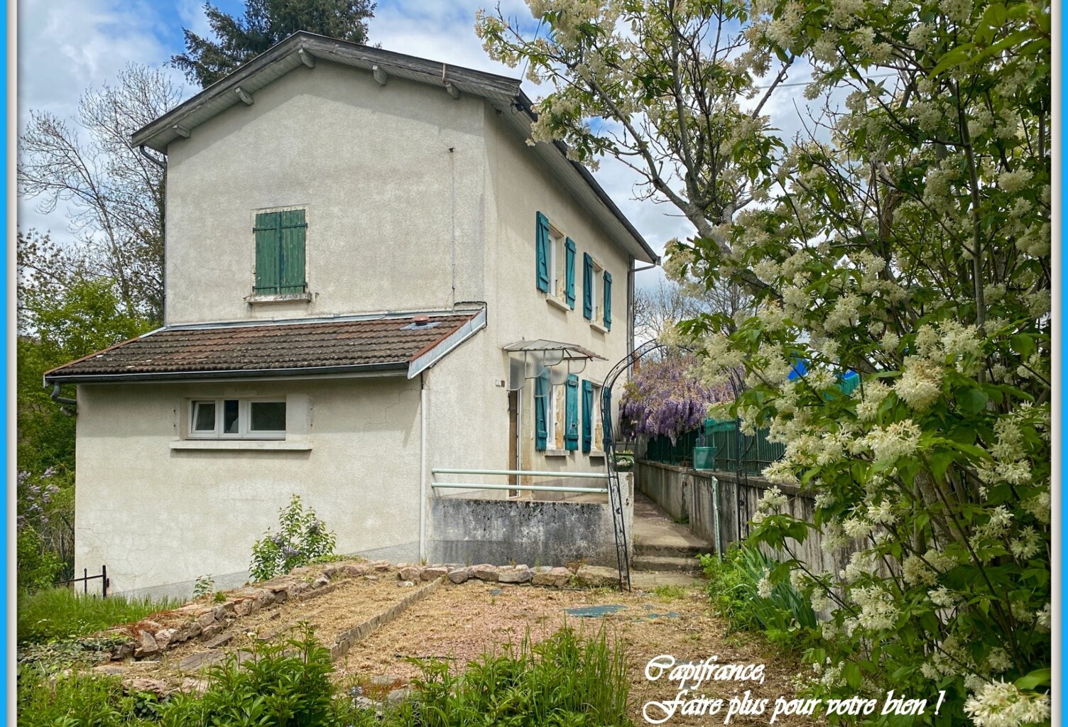Dpt Saône et Loire (71), à vendre LA CHAPELLE SOUS DUN - maison 78 m² 4 pièces, 2 chambres, sur un terrain de 826 m² — photo 1
