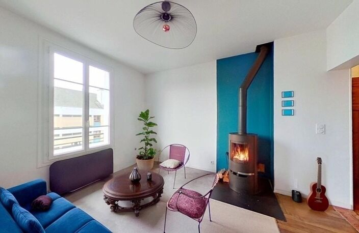 Appartement à vendre  RENNES– VOLNEY / PRAIRIES SAINT-MARTIN - T3  de 64 m² – CHARME DE L’ANCIEN, POÊLE À BOIS, 2 SALLES D’EAU — photo 4