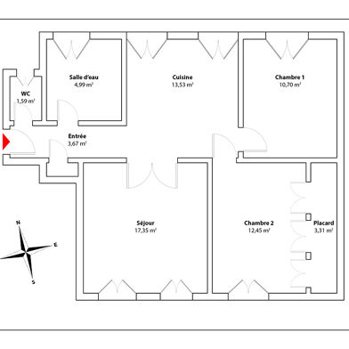 Appartement 3 pièces 220000 €