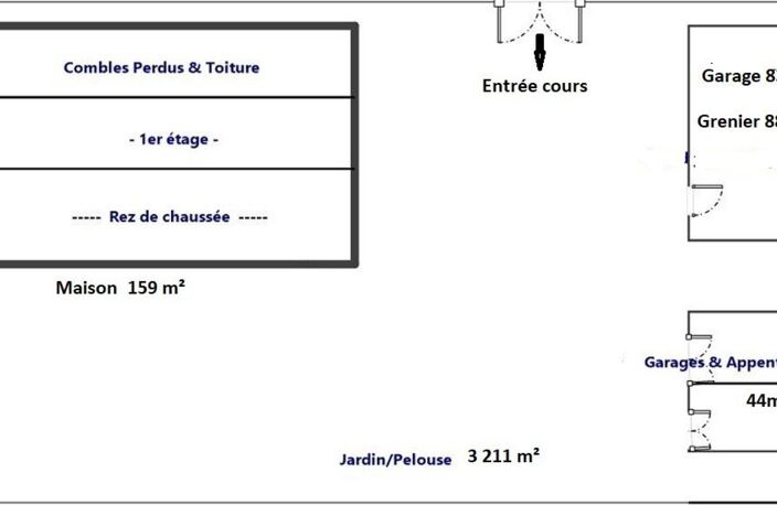 Maison 159 m², 4 Chambres possibilité de 1 supplémentaire ou créer 2 appartements — photo 3
