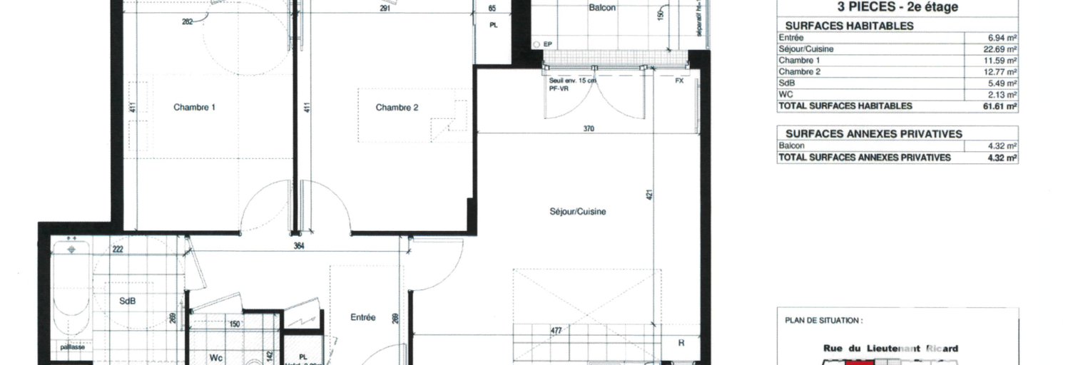 Appartement 3 Pièces 62 m² à vendre à Chatou (78400)
