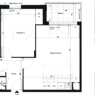 Appartement 3 pièces 315000 €