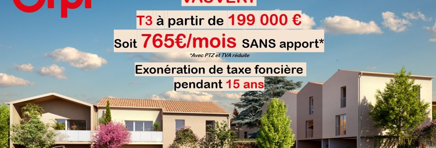 Appartement 3 Pièces 63 m² à vendre à Vauvert (30600)